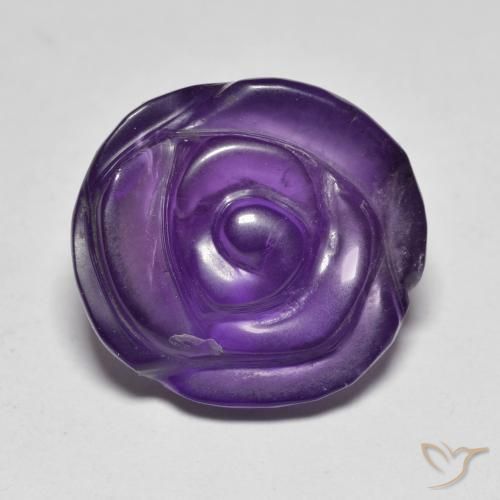 10.19ct Naturale Viola medio Ametista, Taglio a fiore, Traslucido
