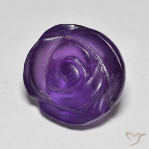 Ametista Viola medio naturale da 10.19 ct, Taglio a fiore, Traslucido