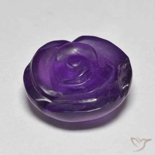 Ametista Viola medio naturale da 10.19 ct, Taglio a fiore, Traslucido