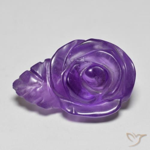 Ametista Viola medio naturale da 11.12 ct, Taglio a fiore, Traslucido