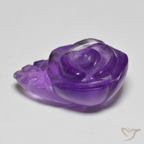 Ametista Viola medio naturale da 11.12 ct, Taglio a fiore, Traslucido