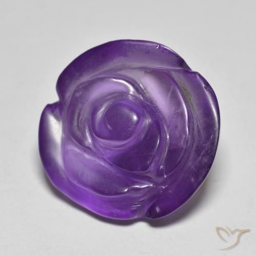 Ametista Viola medio naturale da 11.02 ct, Taglio a fiore, Traslucido