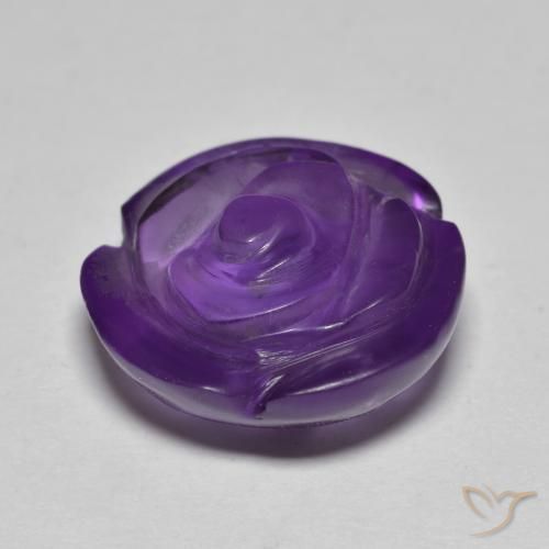 Ametista Viola medio naturale da 11.02 ct, Taglio a fiore, Traslucido