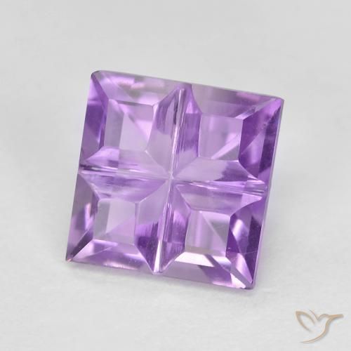 Ametista Viola medio naturale da 1.54 ct, Quadrato, VVS-VS