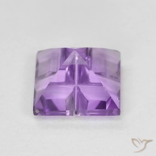Ametista Viola medio naturale da 1.54 ct, Quadrato, VVS-VS