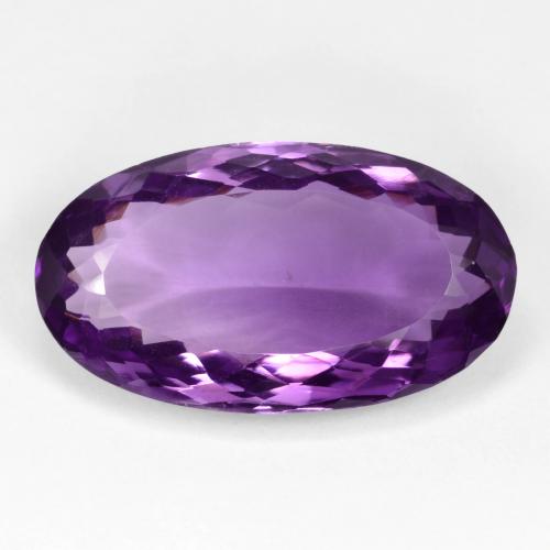 Ametista viola medio naturale da 13,71 ct, taglio ovale, VVS-VS