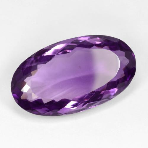 Ametista viola medio naturale da 13,71 ct, taglio ovale, VVS-VS