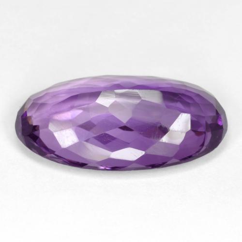 Ametista viola medio naturale da 13,71 ct, taglio ovale, VVS-VS