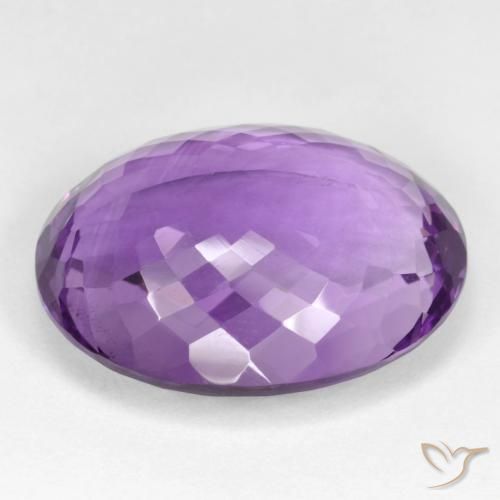 Ametista Viola medio naturale da 25.96 ct, Ovale, VVS-VS