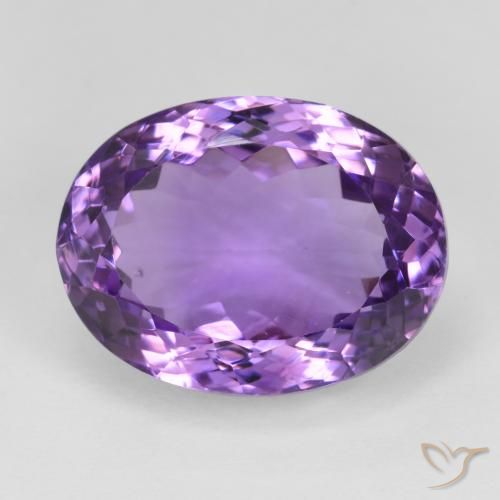 20.84ct Naturale viola vivido Ametista, Ovale, VS