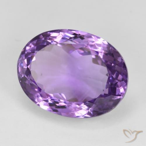 Ametista viola vivido naturale da 20.84 ct, Ovale, VS
