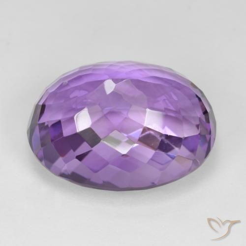 Ametista viola vivido naturale da 20.84 ct, Ovale, VS