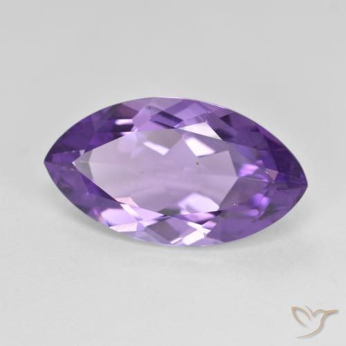 Ametista Viola medio naturale da 6.50 ct, Taglio marquise, VS