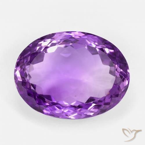 21.03ct Naturale Viola Intenso Ametista, Ovale, VVS