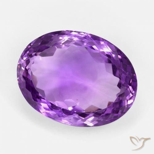 Ametista Viola Intenso naturale da 21.03 ct, Ovale, VVS