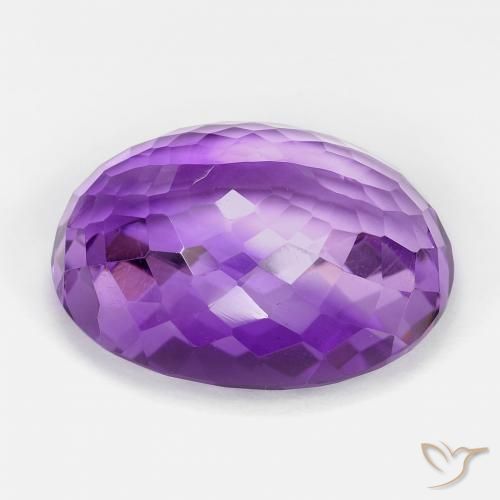 Ametista Viola Intenso naturale da 21.03 ct, Ovale, VVS