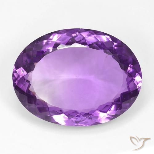 17.64ct Naturale Viola violaceo medio Ametista, Ovale, VVS