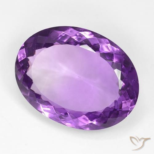 Ametista Viola violaceo medio naturale da 17.64 ct, Ovale, VVS