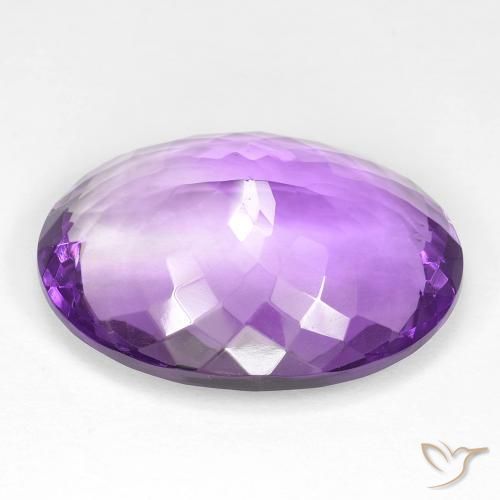 Ametista Viola violaceo medio naturale da 17.64 ct, Ovale, VVS