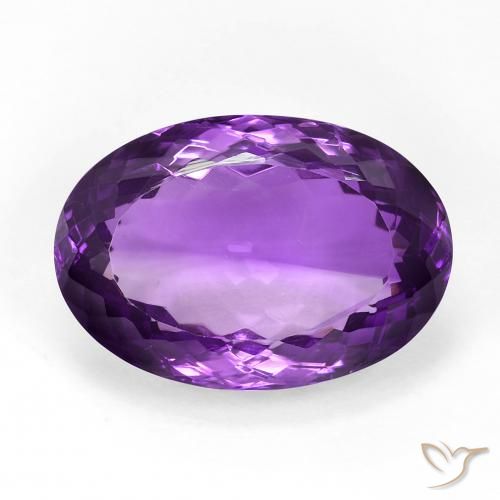 15.62ct Naturale Viola Intenso Ametista, Ovale, VVS