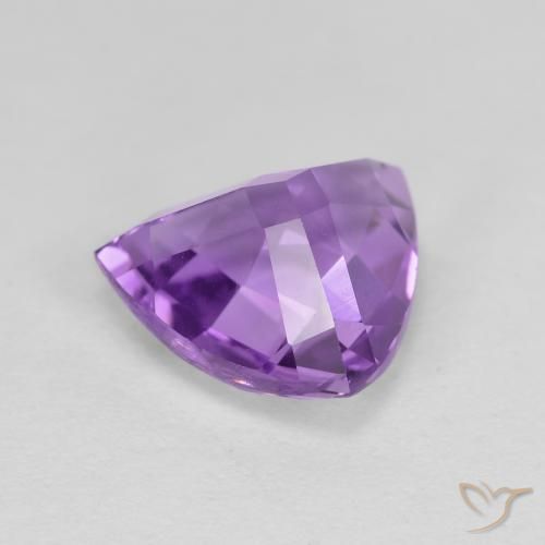 Ametista Viola medio naturale da 3.09 ct, Taglio trillion, VVS-VS
