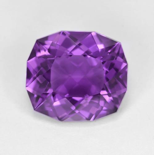 Ametista Viola medio naturale da 5.71 ct, Taglio a cuscino, VVS-VS