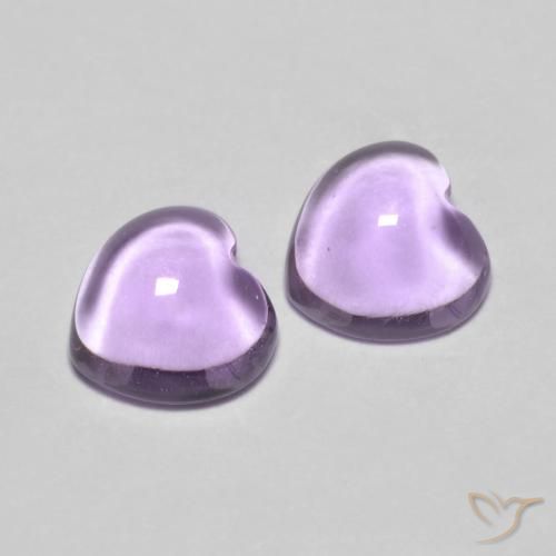 1.76ctw Naturale Rosa viola medio Ametista, Cuore, Trasparente