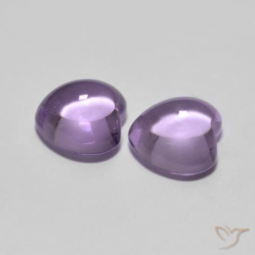 Gemme di Ametista Rosa viola medio naturale da 1.80 ct, Cuore, Trasparente