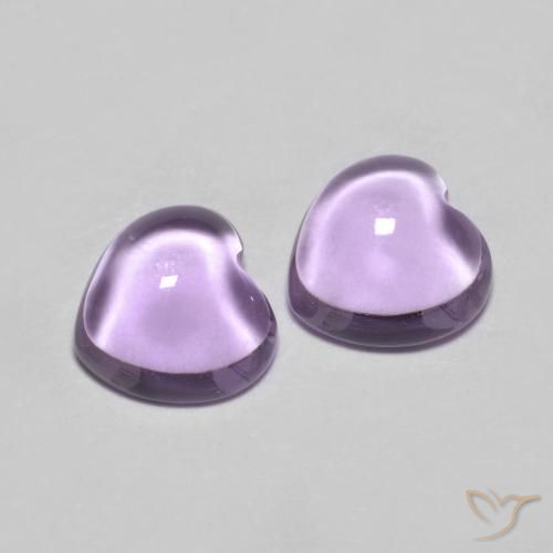 1.76ctw Naturale Rosa viola medio Ametista, Cuore, Trasparente