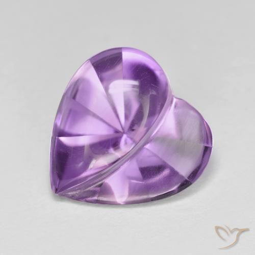 3.66ct Naturale violaceo Ametista, Cuore, Trasparente