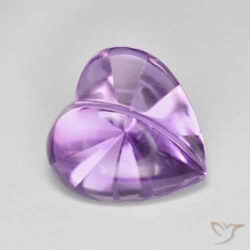 Ametista violaceo naturale da 3.66 ct, Cuore, Trasparente