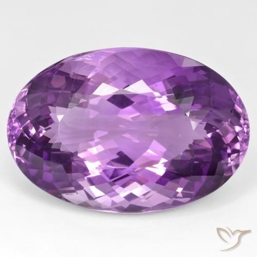 114.96ct Naturale Viola medio Ametista, Ovale, VVS