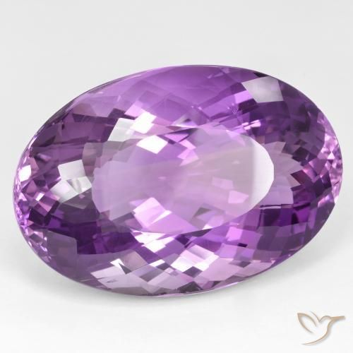 Ametista Viola medio naturale da 114.96 ct, Ovale, VVS