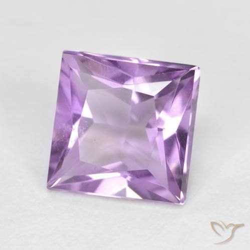 Ametista violaceo naturale da 1.53 ct, Quadrato, VS