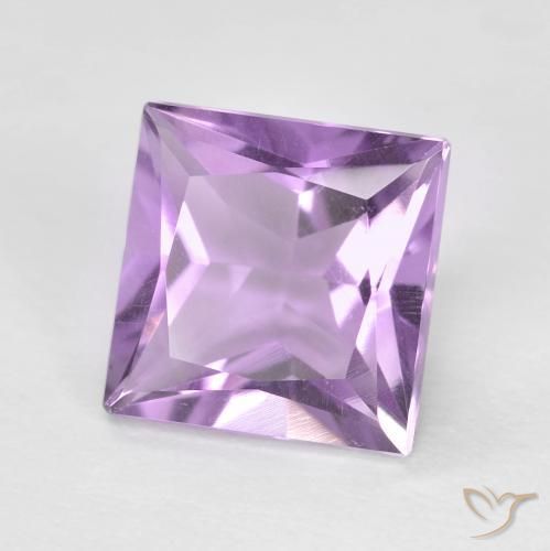 Ametista violaceo naturale da 1.57 ct, Quadrato, VS