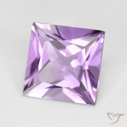 Ametista Viola violaceo medio-chiaro naturale da 2.14 ct, Quadrato, VS