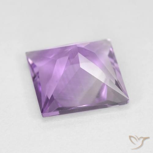 Ametista Viola violaceo medio-chiaro naturale da 2.14 ct, Quadrato, VS
