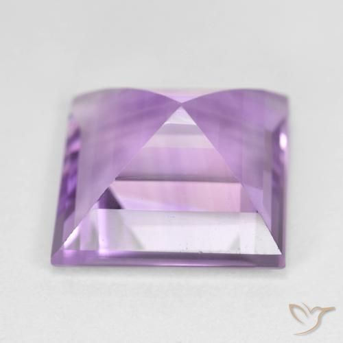 Ametista Viola medio-scuro naturale da 9.61 ct, Quadrato, VVS-VS