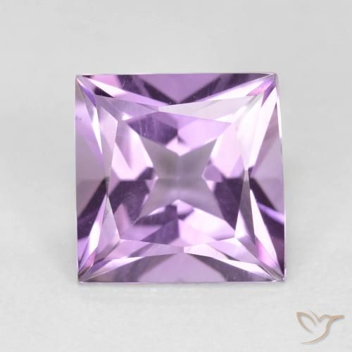 Ametista Viola violaceo medio-chiaro naturale da 2.27 ct, Quadrato, VVS-VS
