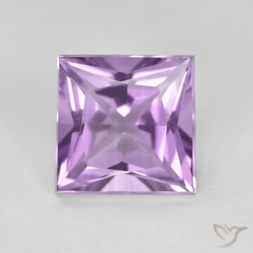 1.92ct Naturale Viola violaceo medio-chiaro Ametista, Quadrato, VVS-VS