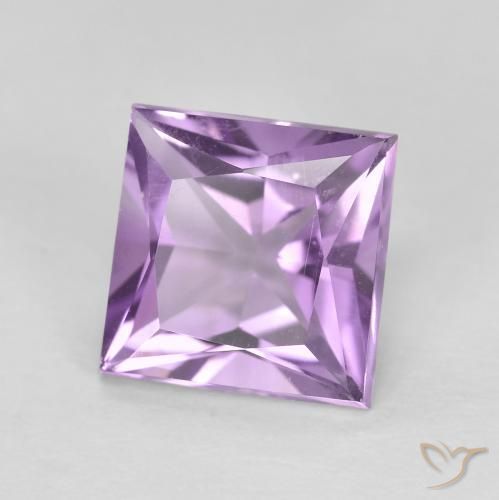 Ametista Viola violaceo medio-chiaro naturale da 1.92 ct, Quadrato, VVS-VS