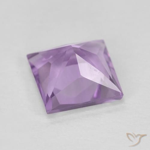 Ametista Viola violaceo medio-chiaro naturale da 1.92 ct, Quadrato, VVS-VS