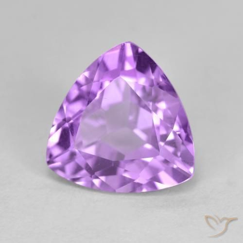 Ametista Viola scuro naturale da 3.13 ct, Taglio trillion, VS