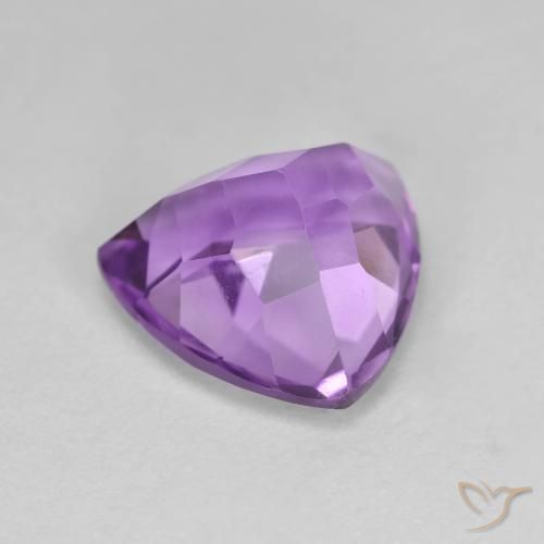 Ametista Viola scuro naturale da 3.13 ct, Taglio trillion, VS