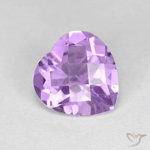 Ametista Iris Violetta naturale da 1.54 ct, Cuore, VS