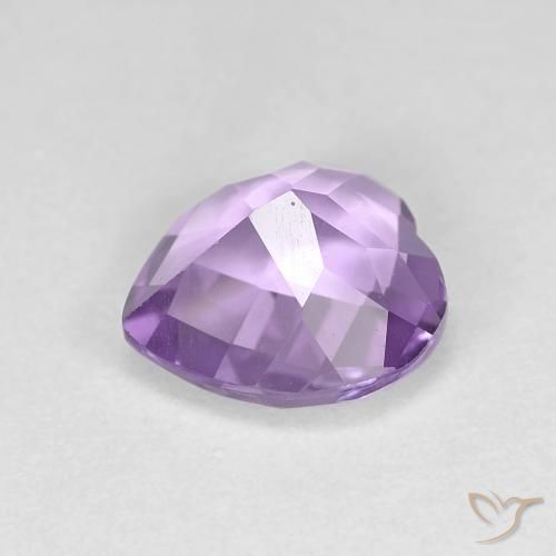 Ametista Iris Violetta naturale da 1.55 ct, Cuore, VVS-VS