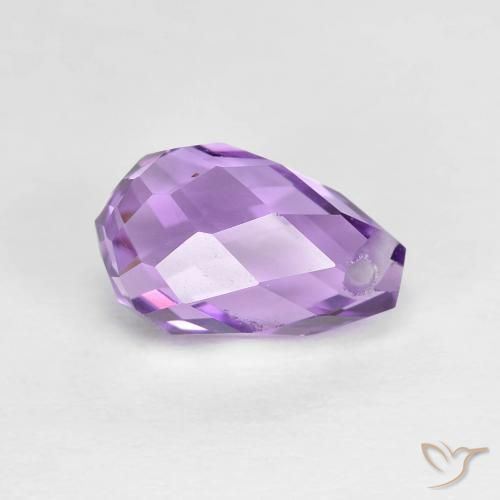 Ametista violaceo naturale da 2.58 ct, Taglio briolette, VS