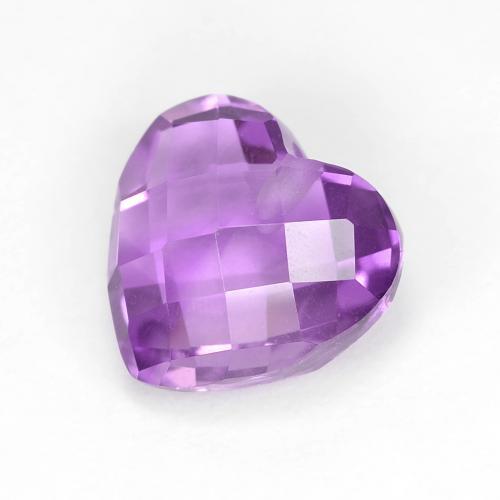 Ametista Viola violaceo medio naturale da 1.83 ct, A forma di cuore, VVS-VS