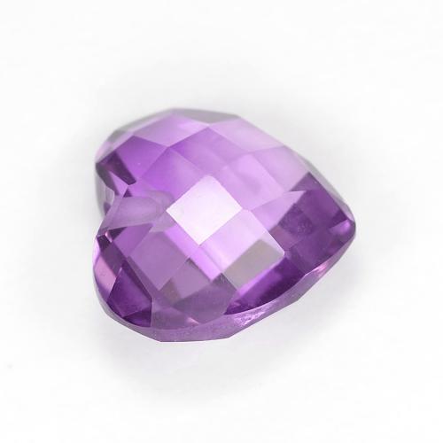 Ametista Viola violaceo medio naturale da 1.83 ct, A forma di cuore, VVS-VS