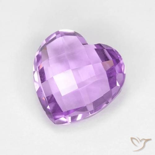 Ametista Viola violaceo medio naturale da 1.88 ct, Cuore, VVS